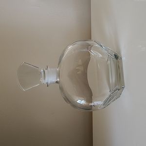 Glass decanter,  9" high